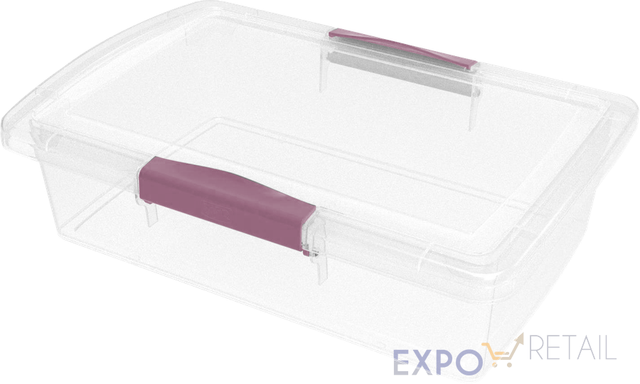 Ящик для хранения Laconic mini пластиковый прозрачный с защелками 1,9 л